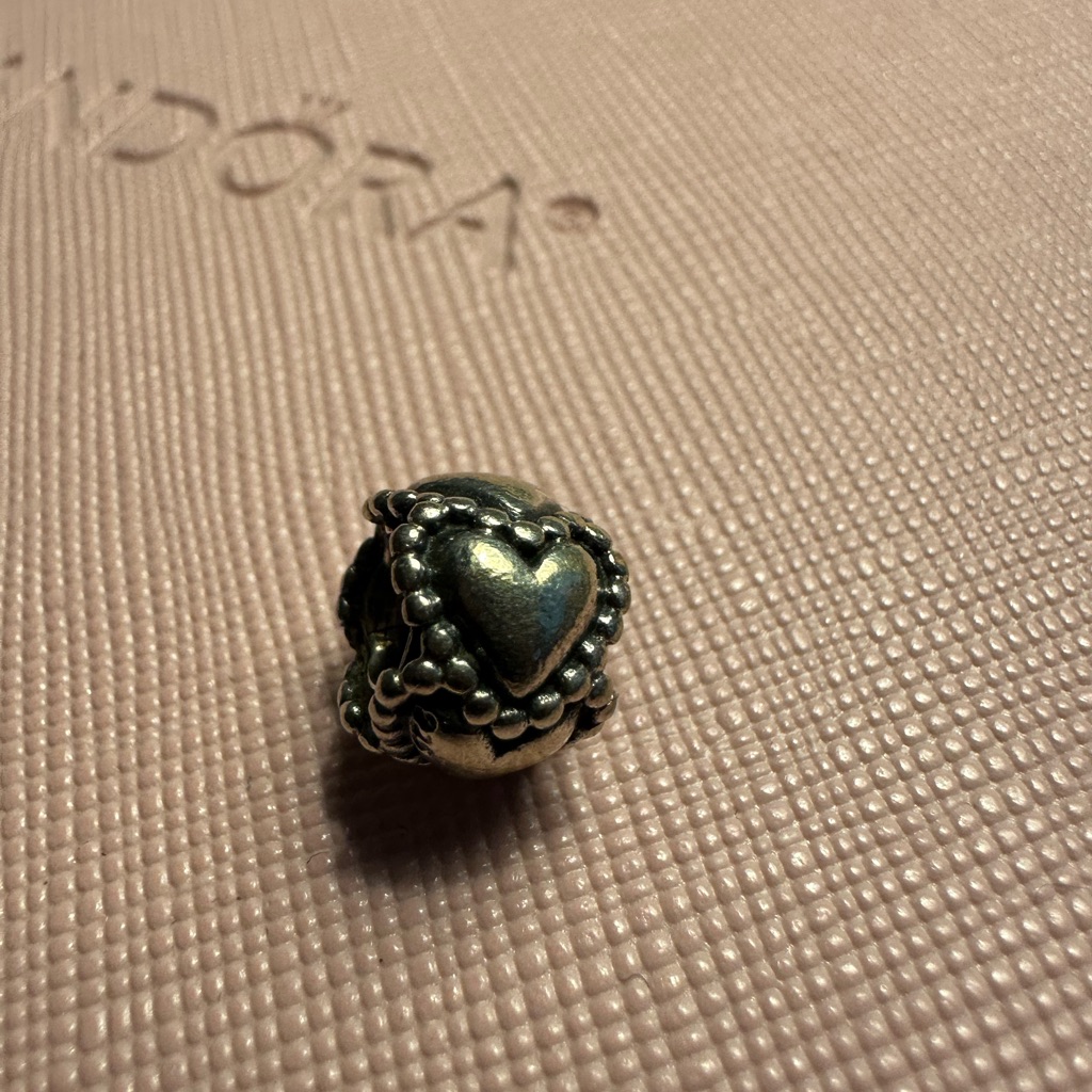 Preowned Heart Pandora Charm Sterling Silver